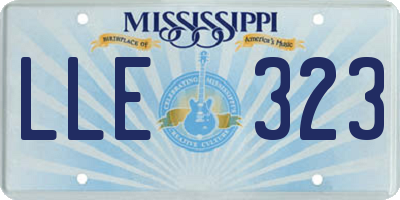 MS license plate LLE323
