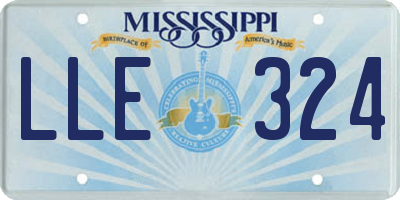 MS license plate LLE324