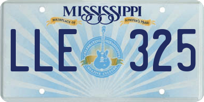 MS license plate LLE325