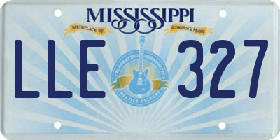 MS license plate LLE327