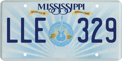MS license plate LLE329