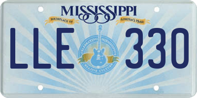 MS license plate LLE330