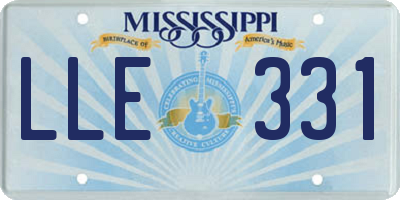 MS license plate LLE331