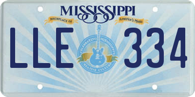 MS license plate LLE334