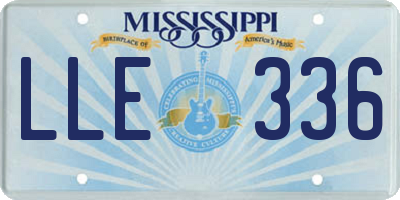 MS license plate LLE336