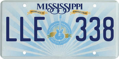 MS license plate LLE338