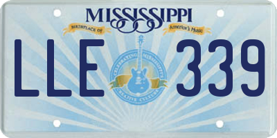 MS license plate LLE339
