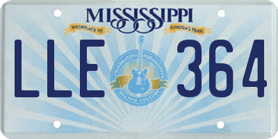 MS license plate LLE364