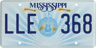 MS license plate LLE368