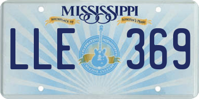 MS license plate LLE369