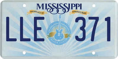 MS license plate LLE371