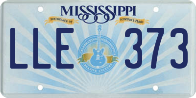 MS license plate LLE373