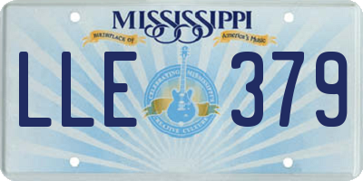 MS license plate LLE379