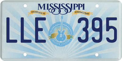 MS license plate LLE395