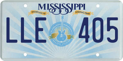 MS license plate LLE405