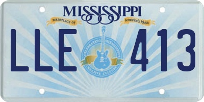 MS license plate LLE413