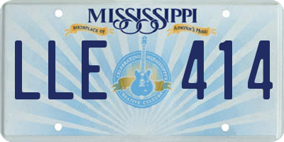 MS license plate LLE414
