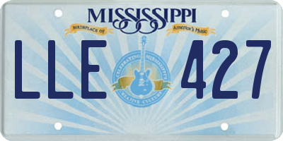 MS license plate LLE427