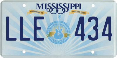 MS license plate LLE434