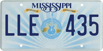 MS license plate LLE435
