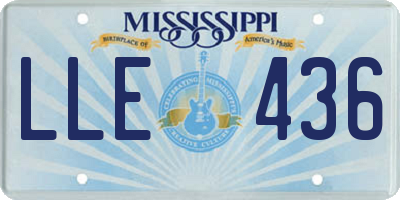 MS license plate LLE436