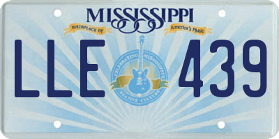 MS license plate LLE439
