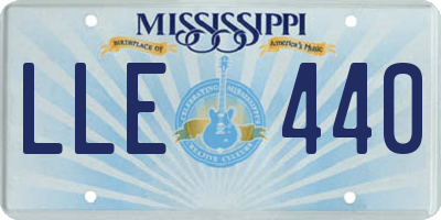 MS license plate LLE440