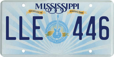 MS license plate LLE446