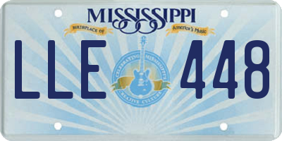 MS license plate LLE448
