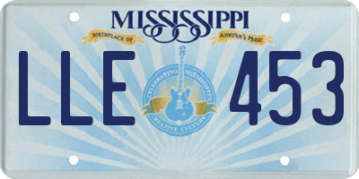 MS license plate LLE453