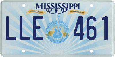MS license plate LLE461