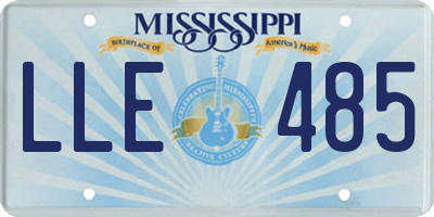 MS license plate LLE485