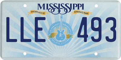 MS license plate LLE493