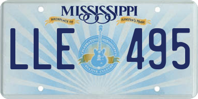 MS license plate LLE495
