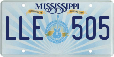 MS license plate LLE505