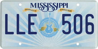 MS license plate LLE506