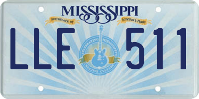 MS license plate LLE511
