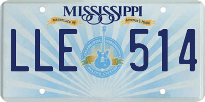 MS license plate LLE514