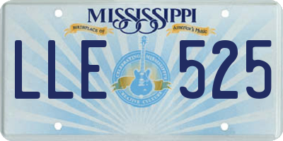 MS license plate LLE525