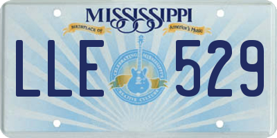 MS license plate LLE529
