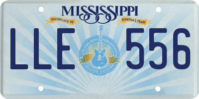 MS license plate LLE556