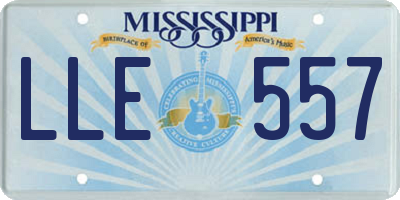 MS license plate LLE557
