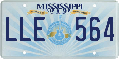 MS license plate LLE564