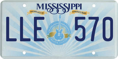 MS license plate LLE570