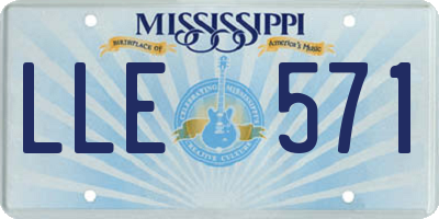 MS license plate LLE571