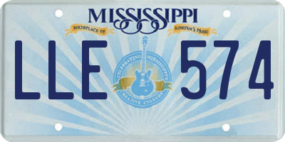 MS license plate LLE574