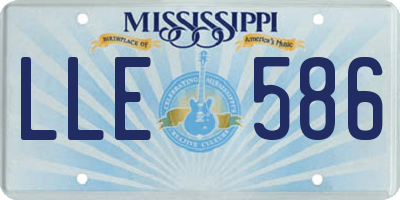 MS license plate LLE586
