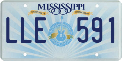 MS license plate LLE591