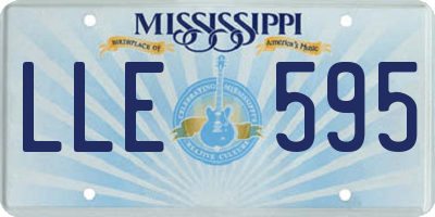 MS license plate LLE595