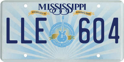 MS license plate LLE604